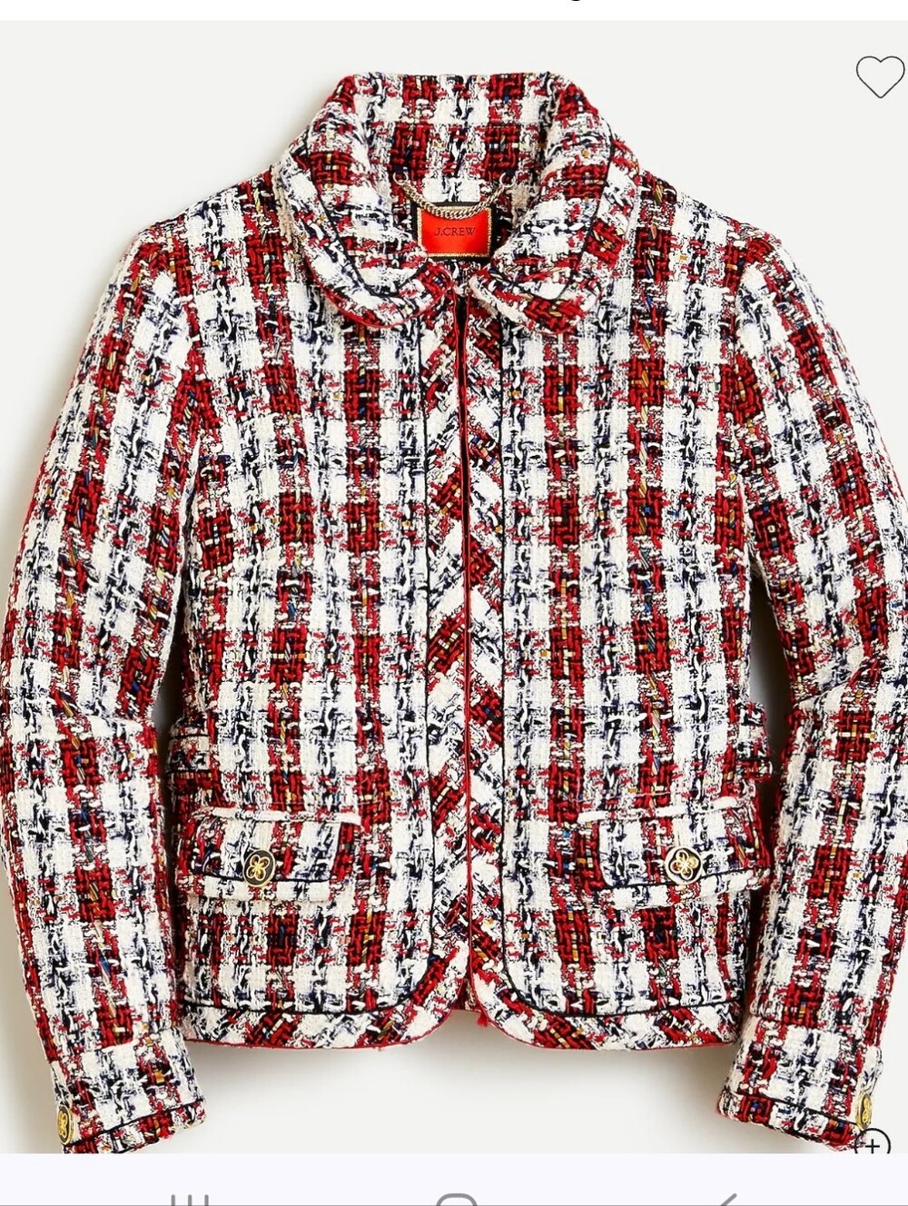 J.Crew Collared lady jacket in painterly tweed Size 8